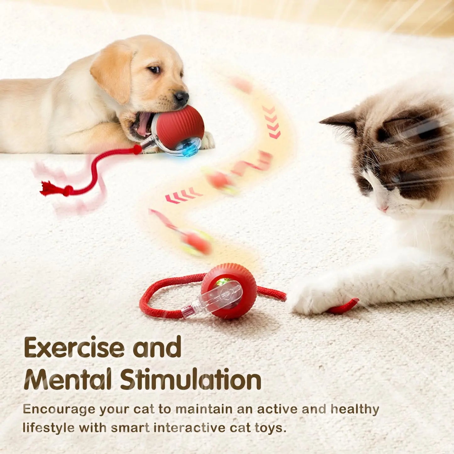 Cat Interactive Ball Toy, Intelligent Mouse for Cat