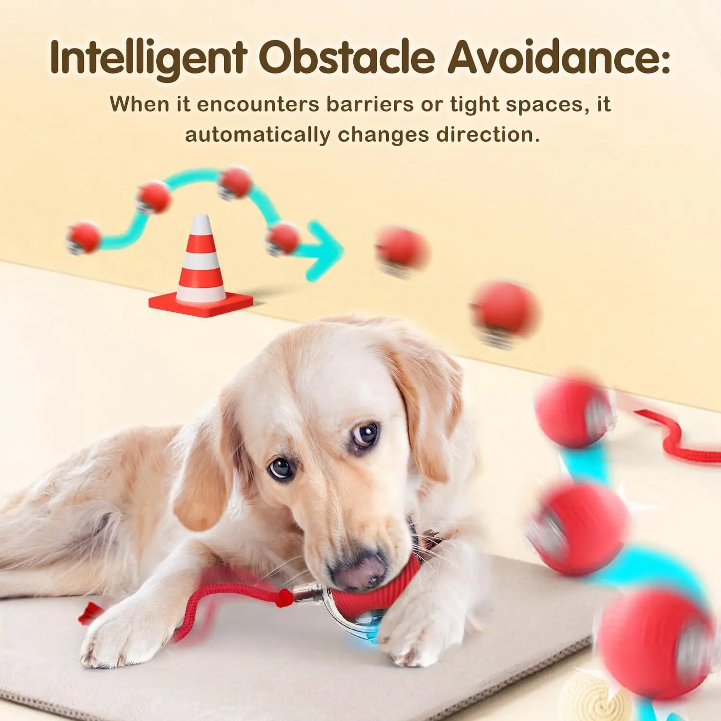 Cat Interactive Ball Toy, Intelligent Mouse for Cat