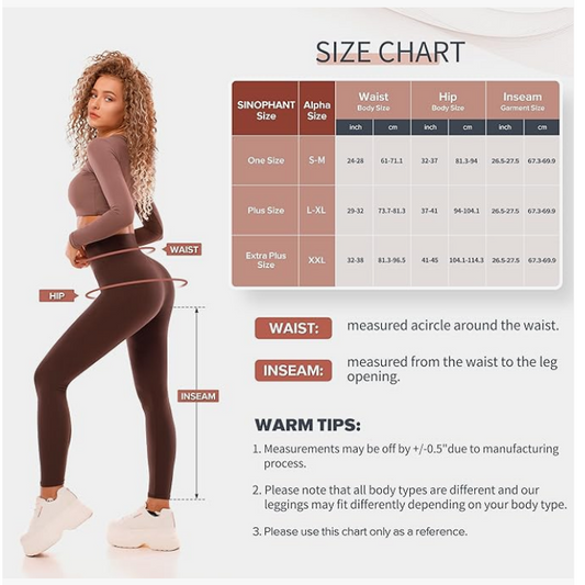 SINOPHANT Leggings Damen High Waist – Blickdicht, bequem und perfekt für Sport & Yoga